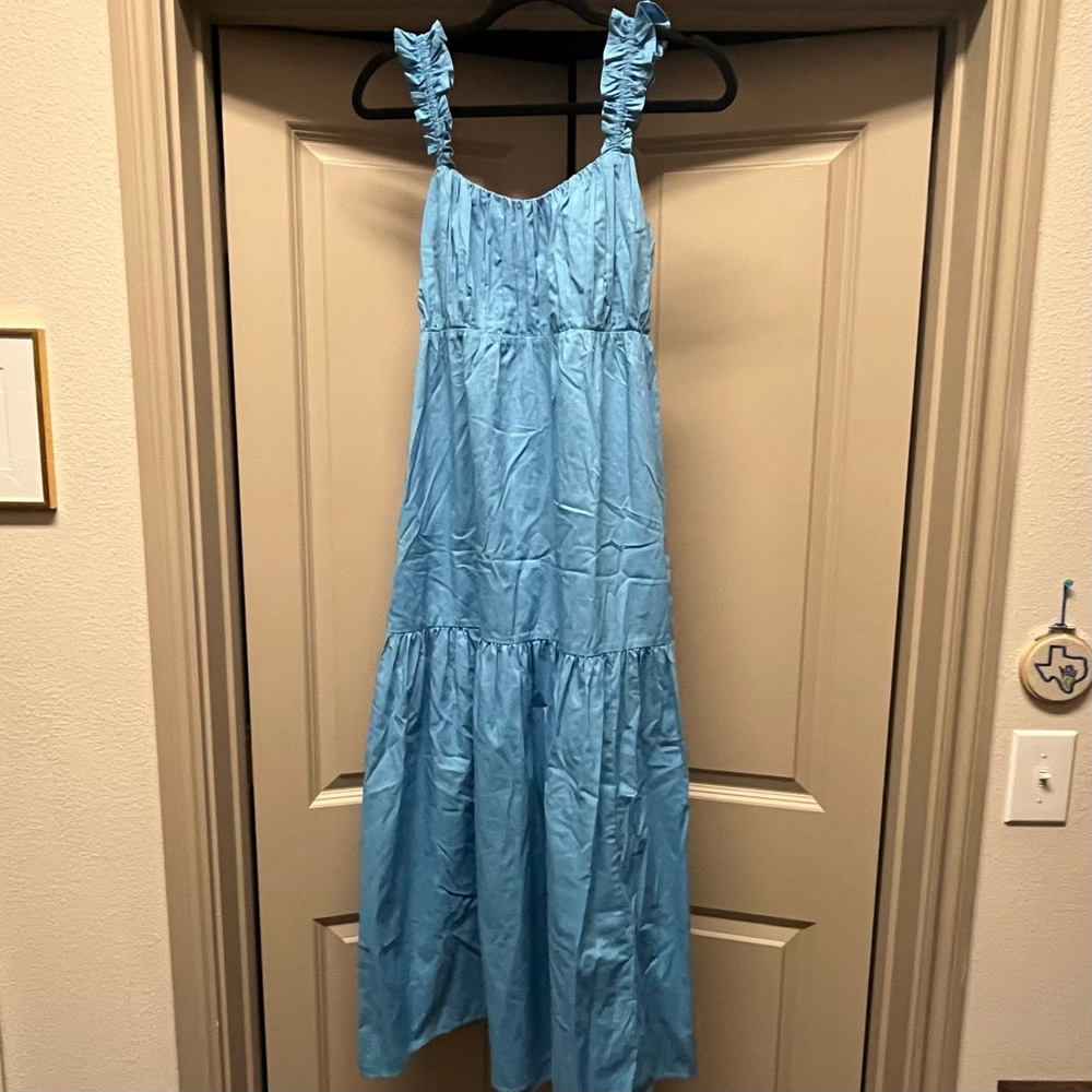 Abercrombie & Fitch Light Blue Maxi Dress